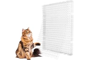 Kyrieval Anti Gatos Juego de 10 Rejillas Pinchos para Gatos: Duradera para Uso en Interiores y Exteriores para jardín, parterres y repisas de balcón