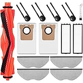 Jegehoyo 14 Replacement Accessories Kit for Xiaomi H40 Robot Vacuum Cleaner, 1 Main Brushes, 4 Side Brushes, 4 Wipes, 2 Dust