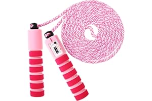 KONVINIT Cuerda para Saltar para niños Skipping Rope Ajustable,Saltar la Cuerda Mango de Espuma para el Juego Escolar o Actividad al Aire Libre