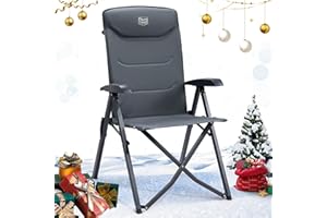 ‎TIMBER RIDGE TIMBER RIDGE Campingstuhl Faltbar Hohe Lehne Kleines Packmaß Klappstuhl Camping 150kg mit 4 Positionen verstellbar mit Tasche Liegestuhl Alu für Garten Balkon Wohnmobil