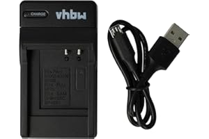 vhbw USB Ladegerät kompatibel mit Ricoh DB-60, DB-70 Kamera Camcorder/Akku - Ladeschale, Ladeanzeige