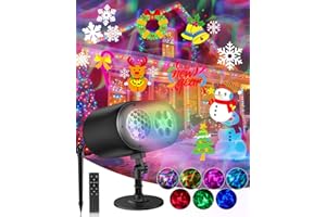 OUTSTEP 2025 Upgraded Brighter HD Christmas Projector Lights, IP67 Waterproof Outdoor Christmas Decoration Projector Light, Festive Atmosphere Projection Lights for House Yard Party Decorations with Remote