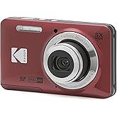 Kodak Friendly Zoom FZ55 Dijital Fotoğraf Makinesi -16MP, 5x Optik Yakınlaştırma, 2.7 in&ccedil; LCD Ekran (Kırmızı)