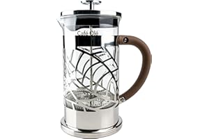 Café Olé Floral, cafetera de Acero Inoxidable, Metal, Cristal, 800ml