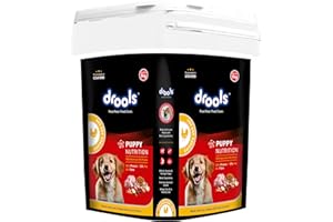 Drools Puppy Dry Dog Food Inside Container 5kg | Chicken and Egg Flavour | Digestive Support | Immune Boosting | DHA Helps in Brain Development | Highly Palatable