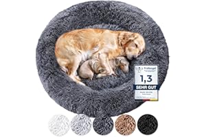 Wolke 7 Dog Bed — The Original — Washable (M, 80 cm, Dark Grey) Dog Cushion, Dog Basket, Fluffy Dog Bed for Large, Medium and Small Dogs