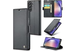 Rerzoiro Funda para Samsung Galaxy A54 5G, Funda de Cierre Magnético, Cartera de Cuero PU con [Bloqueo RFID], Soporte, Ranura para Tarjetas, Carcasa de Libro, Case para Samsung A54, Negro