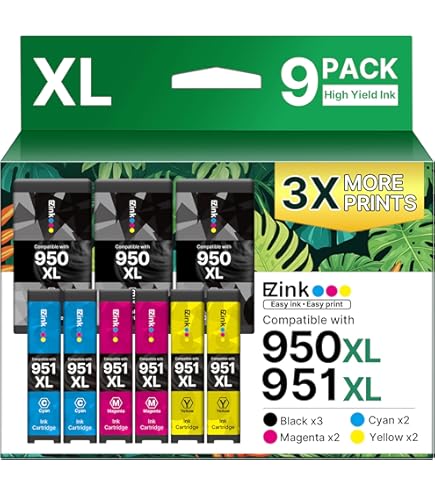 951xl Ink Cartridges For Hp Printers 950XL 951XL Ink Cartridges Combo For HP Officejet Pro 8600, 8610, 8620 Series High Yield Replacement Ink For HP