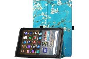 HGWALP Funda Universal para Tableta de 9 Pulgadas y 10 Pulgadas, Funda Protectora con Correa de Mano y función de Soporte-Apricot Flower