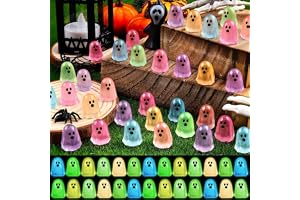 XULIDEONG Mini hartsfigurer spöke, 30 stycken miniatyr halloween dekoration, mini spöke figurer för halloween, karneval gör-det-själv dekoration