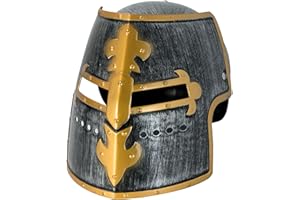 W WIDMANN MILANO Party Fashion - Casque de chevalier avec visière pour enfants, en plastique dur, soldat médiéval