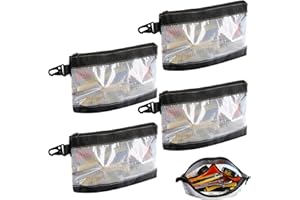 FRETONBA Mała torba na narzędzia, z zamkiem błyskawicznym, przenośna torba na narzędzia, mała, przezroczysty materiał PCW, torba na banki, wodoszczelna i antystatyczna, organizer, metalowe haczyki