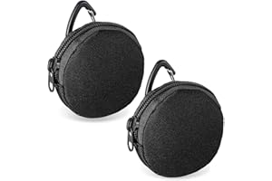 AOZUO 2 Pack Dog Treat Pouches, Small Portable Training Walking Treat Bag for Puppies with Clasp Reusable Pet Treat Container, Zipper Closure to Avoid Spilling, Travel or Outdoor Use(Black)