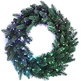 Twinkly - Ghirlanda Luminosa, Corona Circolare Pre-illuminata con 50 RGB Multicolori e Bianchi, Regolabili da Smartphone - Sp