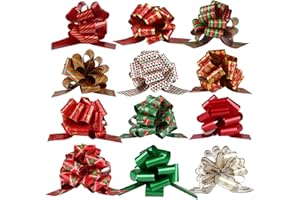 ‎NALER Naler 12 x Geschenkschleife PVC Geschkenk Band für Weihnacht Geschenkverpackung