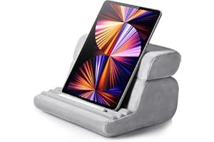 UGREEN iPad Stand Cushion Tablet Pillow Holder Rest Bed Lap Sofa Reading Pad Soft Foldable Compatible with iPad 10th 10.9/Pro 13 2024 12.9/Air/Mini,iPhone 16,Galaxy Tab A8 A9 S9,Surface Go,Book(Gray)