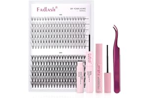 FADLASH Zestaw do przedłużania rzęs, zestaw do przedłużania rzęs, zestaw do przedłużania rzęs (10D + 20D, 0,07C, 8–16 mm, zestaw)