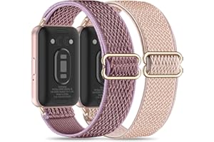 EverAct Elastic Bracelet Compatible with Samsung Galaxy Fit 3 Replacement Strap Watch Strap Accessories for Samsung Galaxy Fit 3 SM-R390 Nylon Replacement Strap Sports Watch Strap Women Men