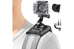 LIBRNTY Pack Mount - Support de Sangle d'épaule pour caméras d'action,Mise à Niveau en 2023,Fixation en J pivotant à 360 °,pour caméras d'action, Xiaomi, SJCAM (Accessoires 1)
