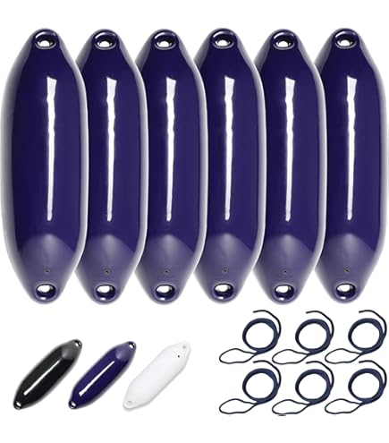 Majoni Bootsfender 4er-Set Fender Star 55 Langfender - grün, 90 x 30 cm