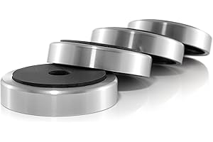 Hifi Lab Piedi in Aluminio 45x15 Aluminio Piedi Hifi Dispositivo Audio Assorbenti enclosure nobile argento 4x