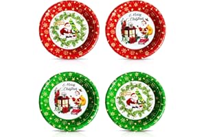 Susan's Choice 4er-Set Weihnachtsteller, Ø26cm Teller für Kekse, Plätzchen, Stollen & Süßes, Wiederverwendbare Snackteller für Weihnachten, Nikolaus und Advent.
