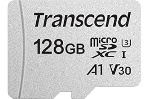 ‎TRANSCEND Transcend 128GB microSDXC 300S Klasse 10 Speicherkarte mit bis zu 95/45 MB/s (für Smartphones, Digitalkameras und Nintendo Konsolen) ohne SD-Adapter - TS128GUSD300S