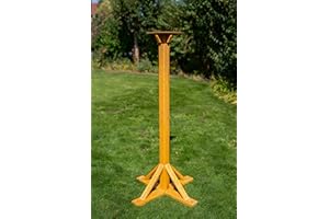 Deko-Shop-Hannusch Support à Fixer au Sol pour nichoir à Oiseaux Marron 1,2 m