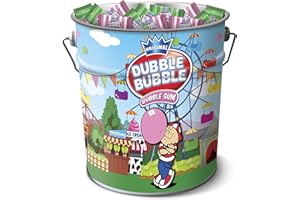 DUBBLE BUBBLE Lata de chicles DUBBLE BUBBLE sabor fresa y menta, lata metálica de 250 unidades