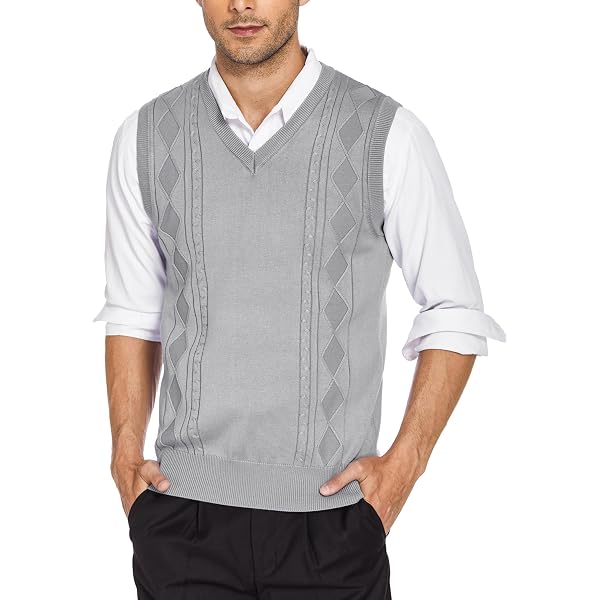 Gilet Homme MeiLayM En Laine - Col Rond, Sans Manches, Slim Fit