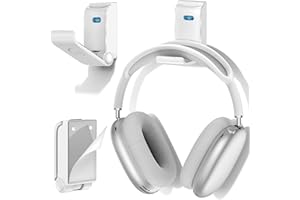 Kosker Support de Casque, Support de Casque de Jeu Pliable Universel, Support Casque Mural Autocollant, Support Casque Manette Adapté à Toutes Les Tailles de Casque, 1 Pièce(s), Blanc