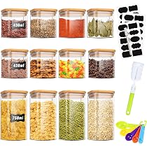 Bocal Conservation COOK CONCEPT Verre 110cl - Couvercle Acacia - Aliments Secs Ou Préparations