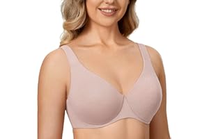 DELIMIRA Sujetador Reductor Talla Grande con Aros sin Relleno Cómodo para Mujer