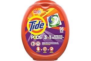 Tide Pods Liquid Laundry Detergent Pacs Spring Meadow, 96 Count (Packaging May Vary)