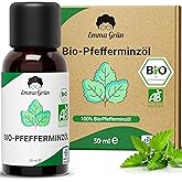 Emma Grün® Bio Pfefferminzöl Ätherisches Öl [100% NATURREIN] - Peppermint Oil 30ml - Zertifiziertes Lebensmittel - Ätherische
