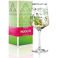 RITZENHOFF Hugo R. Hugo-Glas, Aperitif-Glas von Carolyn Gavin, aus Kristallglas, 600 ml, mit edlen Platinanteilen