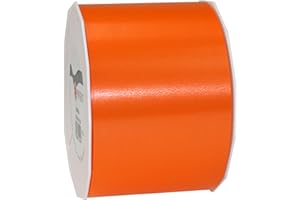 PRÄSENT C.E. PATTBERG Cinta regalo color naranja, 91 m de cinta embalar para rizar, 90 mm ancho para manualidades, decoración y envolver regalos para cualquier ocasión