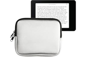 kwmobile Housse de Protection pour Liseuse - Étui de Protection 17,5 x 14,7 cm pour E-Reader en Néoprène - argenté