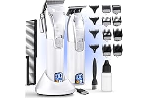 Fagaci Haarschneidemaschine Profi mit Turboleistung und Präzisem Schnitt, 5H/3H Akku Haarschneider Herren, Motor-Schutz Langhaarschneider Herren, Haarscherer, Hair Clippers For Men