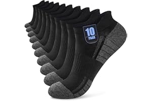 Effeet 10 Pares Calcetines Tobilleros Hombre Mujer, Calcetines Cortos Algodón Transpirables, Ideales para Deporte, Correr, Casa, Trabajo, Verano