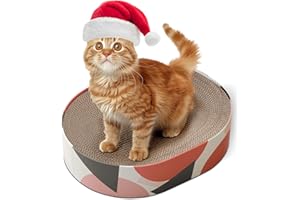 ComSaf Alfombras Rascadoras para Gatos, Rascadoras de Cartón con Hierba Gatera, Reciclar el Rascador Corrugado, Diseño Reemplazable, Una Caja