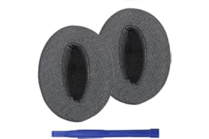 Adhiper HD 450BT nauszniki kompatybilne z Sennheiser HD 4.50BT, HD 4.50BTNC, HD 4.40BT, HD 350BT, nauszniki z oddychającą siateczką i pianką memory (szare/lniane)