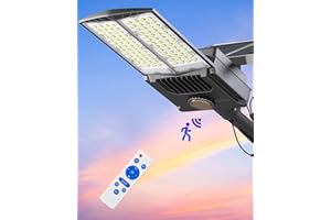 Gefolly SL-7500W Lampione Solare LED Esterno, 400000LM Led Lampioni da esterni, 6500K Luz de Seguridad Jardín, IP67 Impermeabili Lampioni da Esterni per Cortile, Giardino