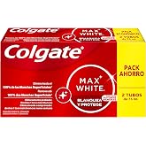Colgate Max White Whitens and Protects, Whitening Toothpaste, 2x75ml | Whitening toothpaste, 1 tone whiter teeth in 1 week, R