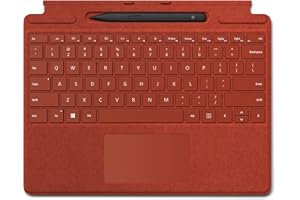 Microsoft Surface Pro 9, 8 or X - Signature Type cover - Red - and Slim Pen 2 - Black - bundle
