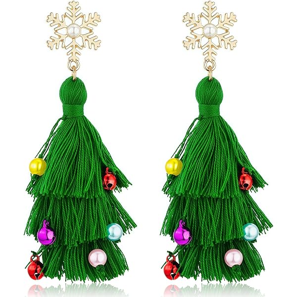 NEWEI Santa Claus Earrings - Acrylic Drop Dangle Christmas Earrings For Women - View #4