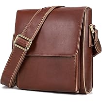 Augus Genuine Leather Messenger Bag For Men - Vintage Crossbody Shoulder Bag For Work & Travel