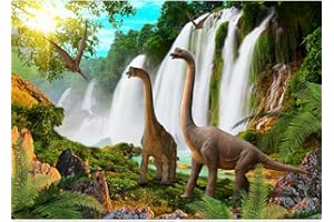 Runa Art Papier peint intissé Mural dinosaure Moderne Toison Salon Chambre à Coucherr Salle - Tableaux Muraux Tapisserie Photo - Vert bleu 9191010b