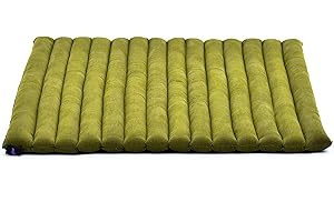 Leewadee Poduszka do siedzenia Zabuton – kwadratowe siedzisko do ćwiczeń medytacyjnych, lekka mata do jogi wypełniona ekologicznym kapoka