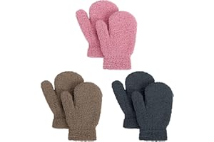 BONU Guanti per bambini - Guanti Elastici Caldi Invernali Guanti Elasticizzati Unisex per Ragazzi e Ragazze di 1~4 anni